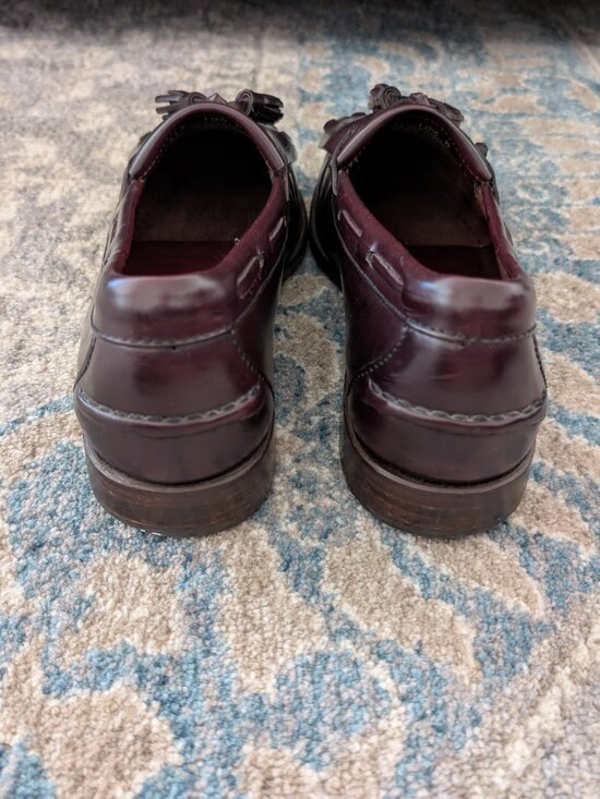 POLO RALPH LAUREN Loafers Men\'s 10.5 D Burgundy Leather Kiltie Tassel Shoes USA main image 12